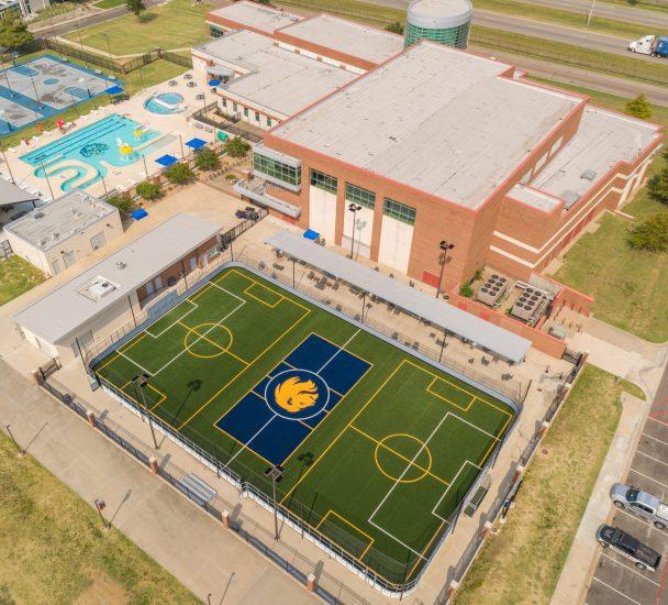 Air view of the Morris Recreation Center.
